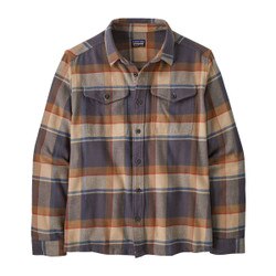 Patagonia Fjord Flannel Shirt Men's in Sunrise Ridge Forge Grey